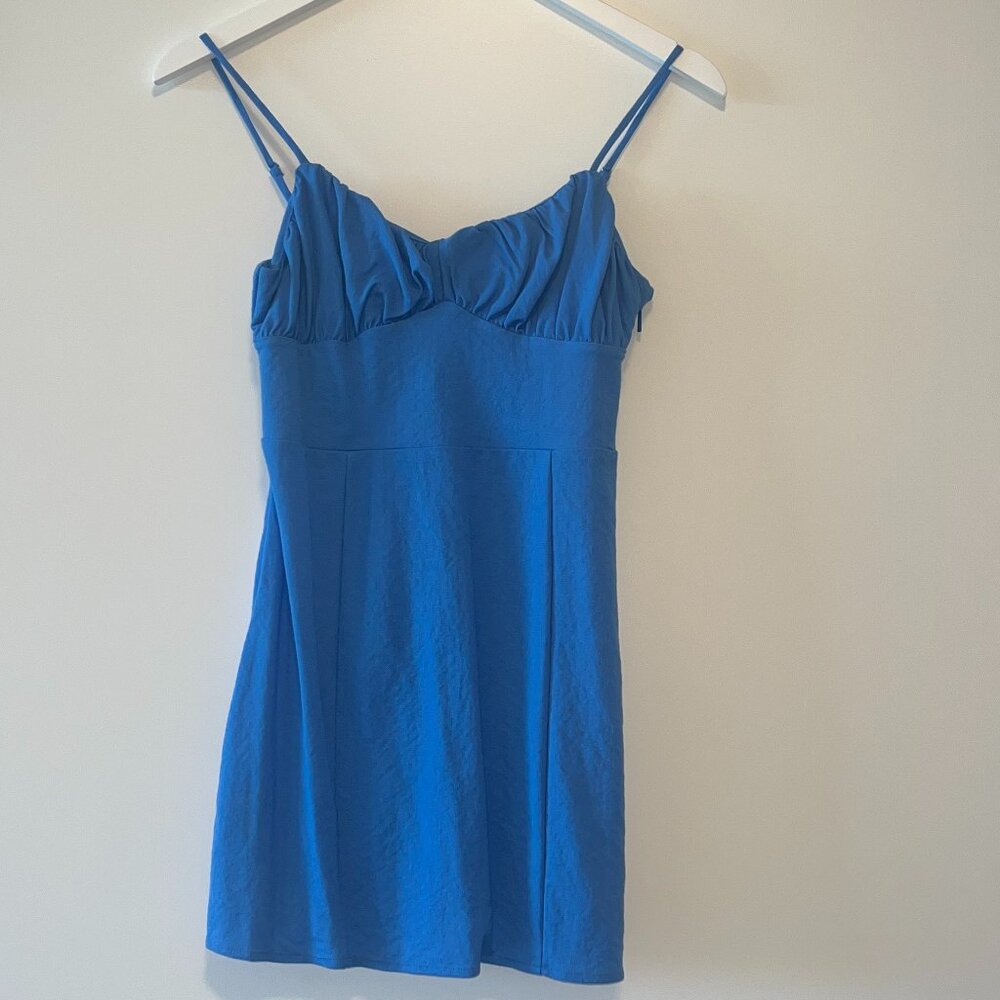 MANGO Blue Mini Dress